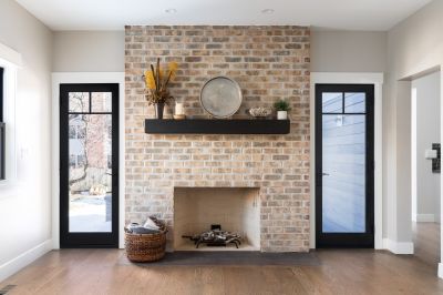 Brick Fireplace Setup